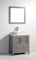 30 in. Single Sink Vanity Cabinet with Ceramic Vessel Sink & Mirror O4873