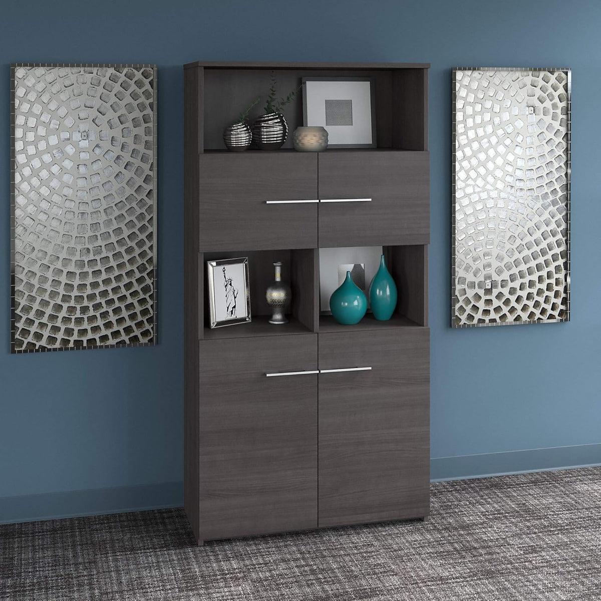 5 Shelf Bookcase with Doors G96187