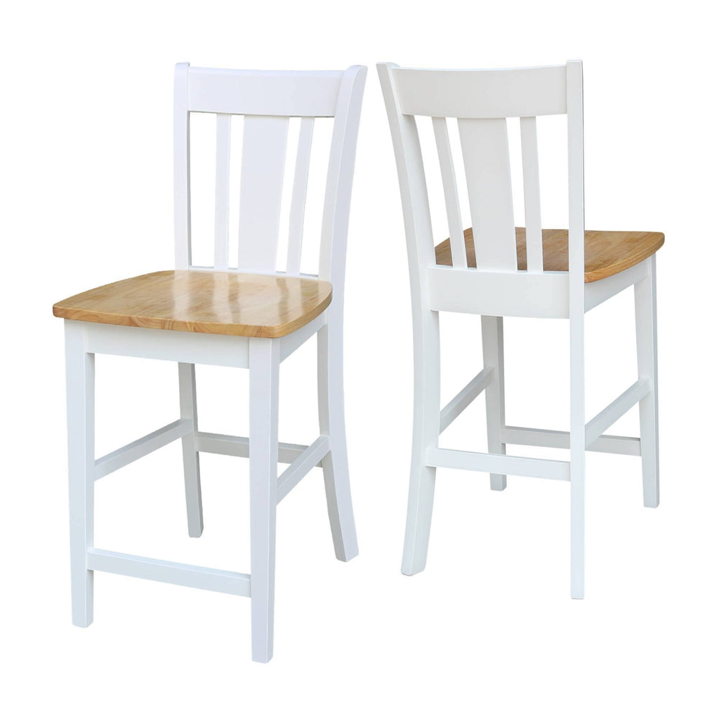 White/Natural 24x22 Counter-Height Stool H720376