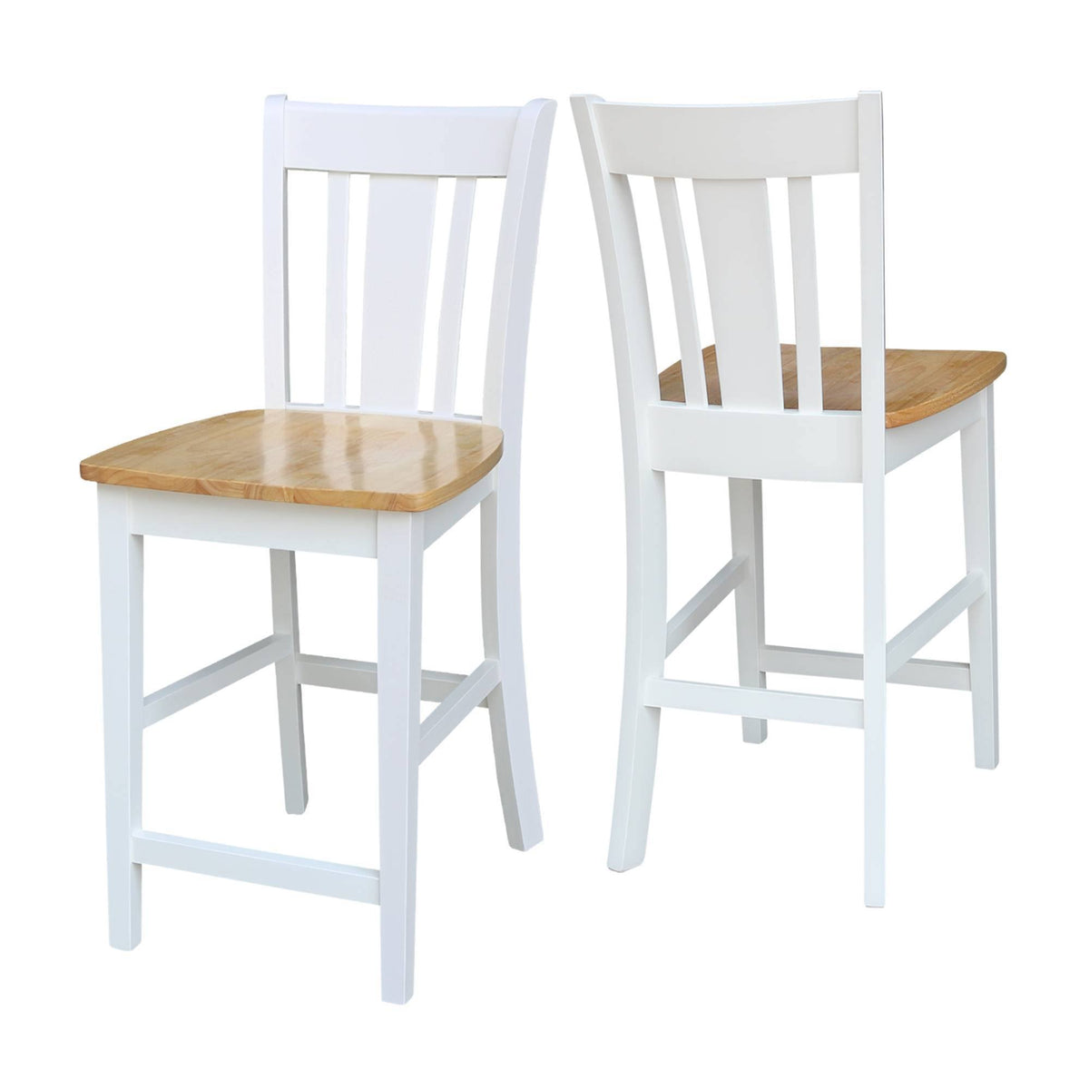White/Natural 24x22 Counter-Height Stool H720376