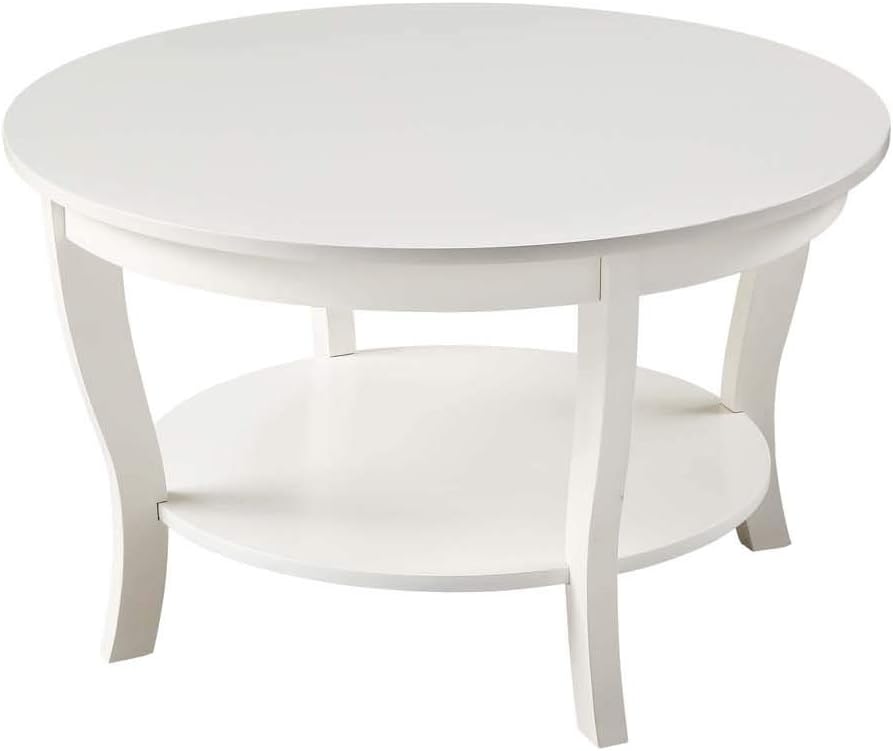 Round Coffee Table, Driftwood/White F737