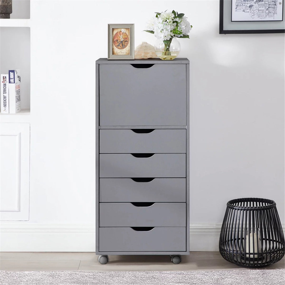 6 Drawer Gray Office Storage Cabinet R440292