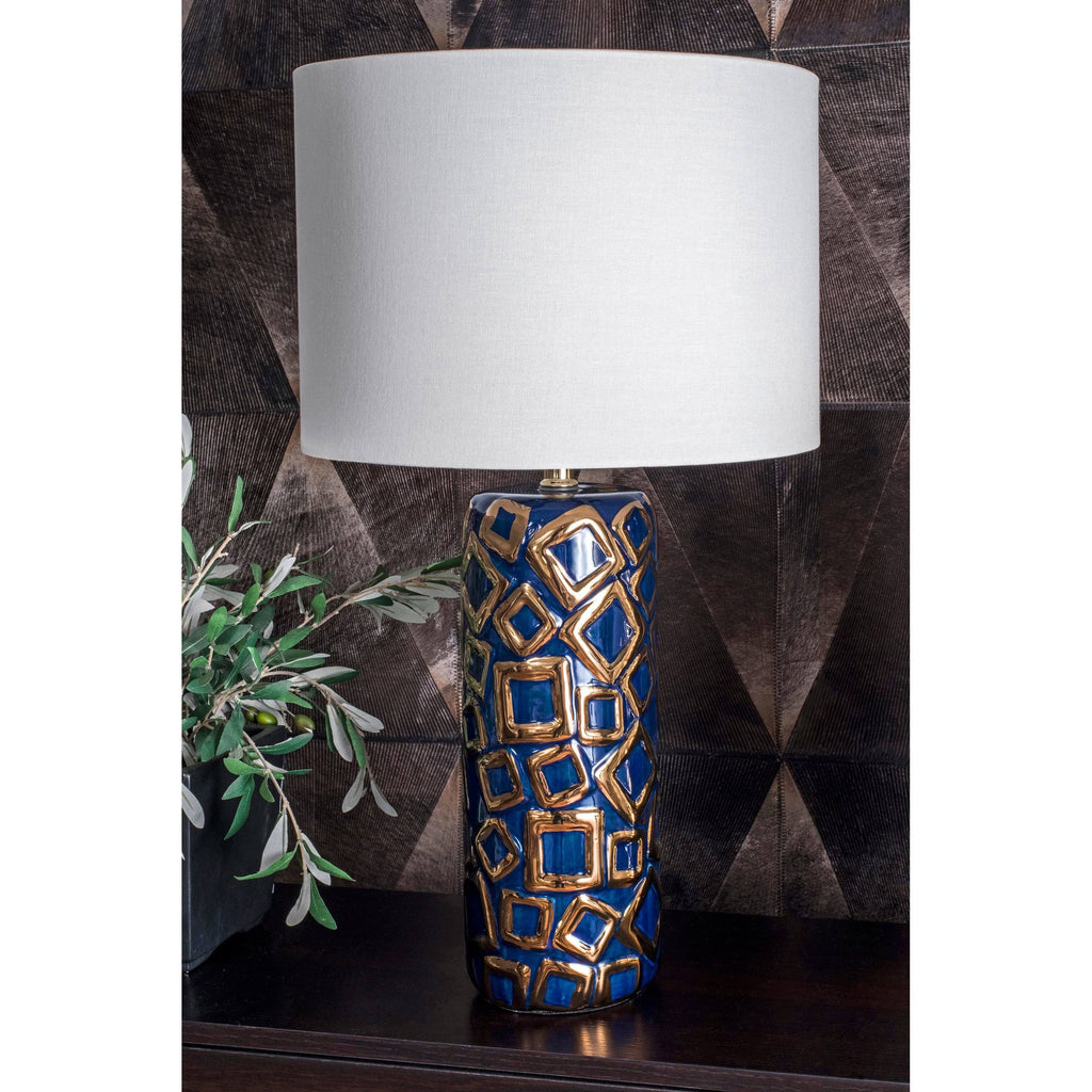 Blue and Gold Ceramic Table Lamp Z99779