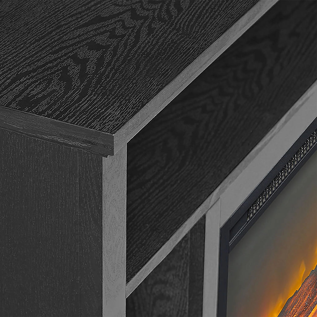 Black Tall Corner Fireplace TV Stand C222827