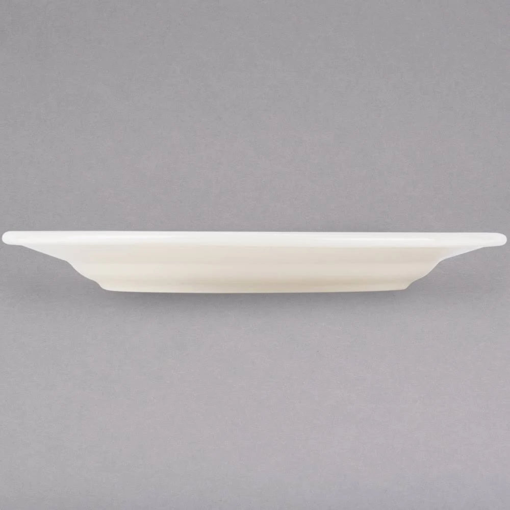 12/Case 10x22 Eggshell Wide Rim China Plate O62607