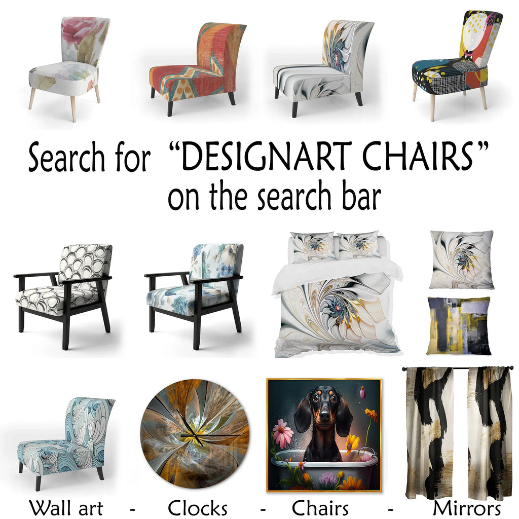 Upholstered Floral Accent Chair P3548