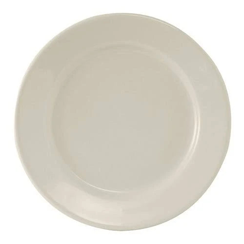 12/Case 10x22 Eggshell Wide Rim China Plate O62607
