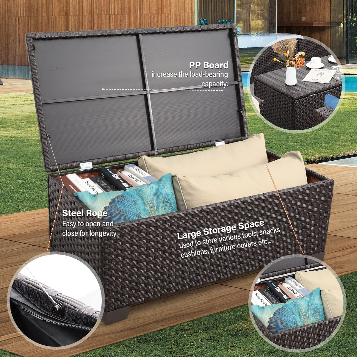 5 Pcs Outdoor Conversation Set with Fire Pit D3975