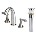 Brushed Nickel Widespread Bathroom Faucet with Drain Assembly U4729