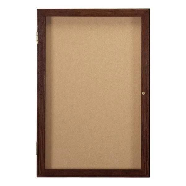 Enclosed Tackboard Wood Frame 24 x 36 F30569