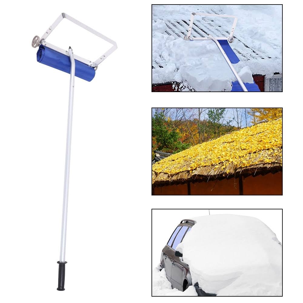 20 Feet Aluminum Frame Cloth Head Roof Snow Remover 1.2m 5 Sections Z73723