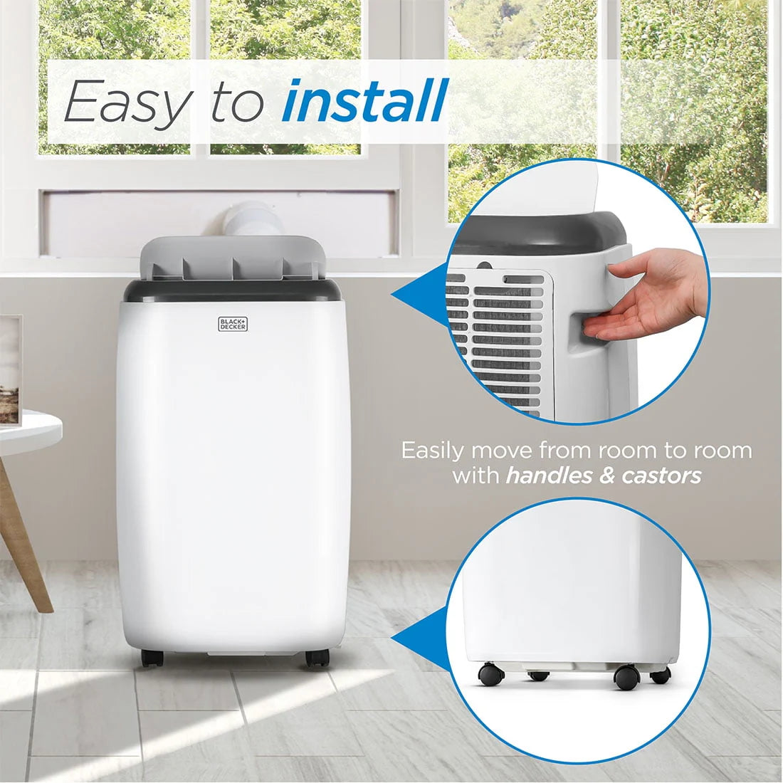 5,000 BTU Portable Air Conditioner with Remote Control, White N51083
