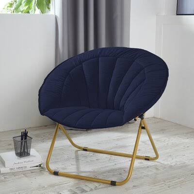 Navy Velvet Papasan Chair W66050