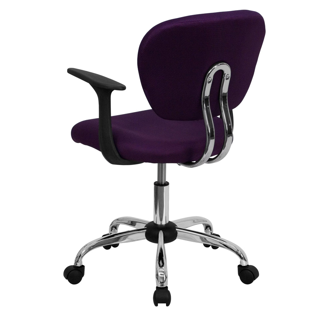Purple Mesh Swivel Office Chair E807