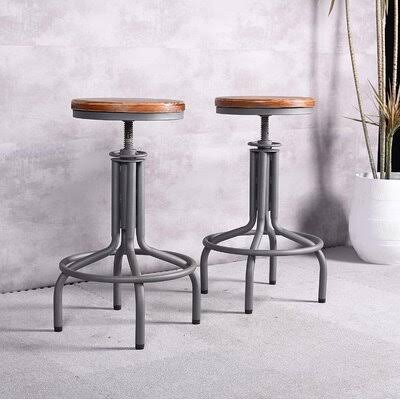 Industrial Style Adjustable Height Metal Bar Chair R662