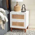 White 2 Drawer Nightstand H686