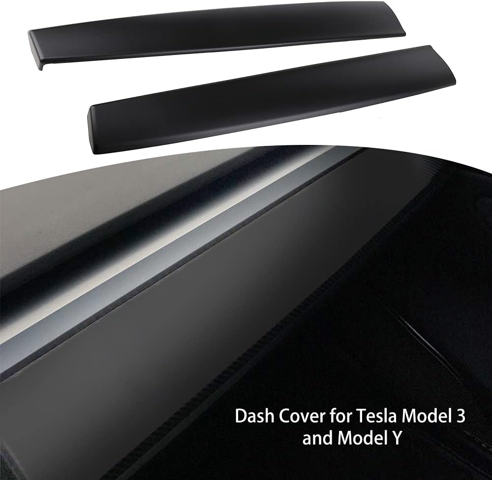 ABS Bright Carbon Fiber Pattern Dash Cover Wrap Cap Pack of 2 U621
