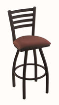 Black Wrinkle Swivel Stool with Paprika Seat M52062