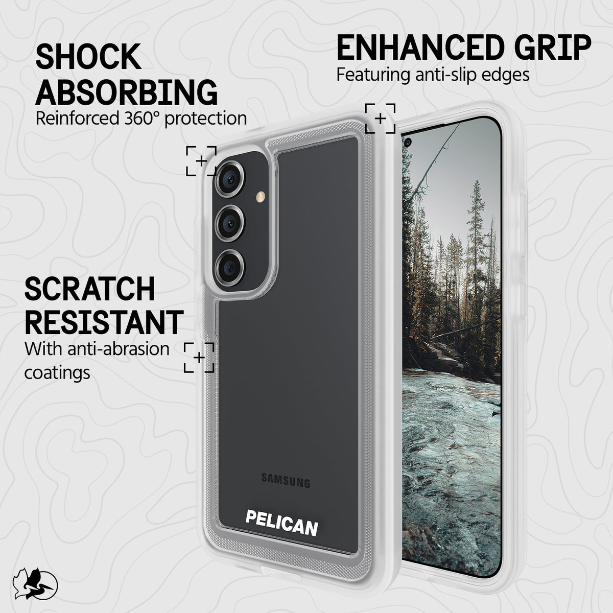 Clear Samsung Galaxy S24 Case with Belt Clip Holster O281956