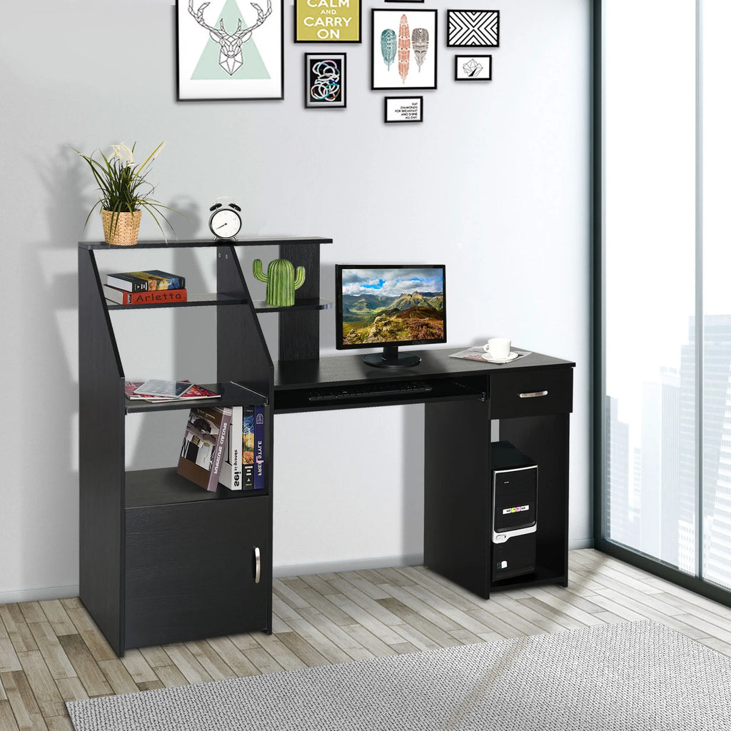 Computer Table with Keyboard Shelves Drawer A3656