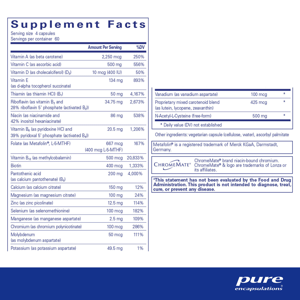 Nutrient 950 with NAC 240 Capsules U2967
