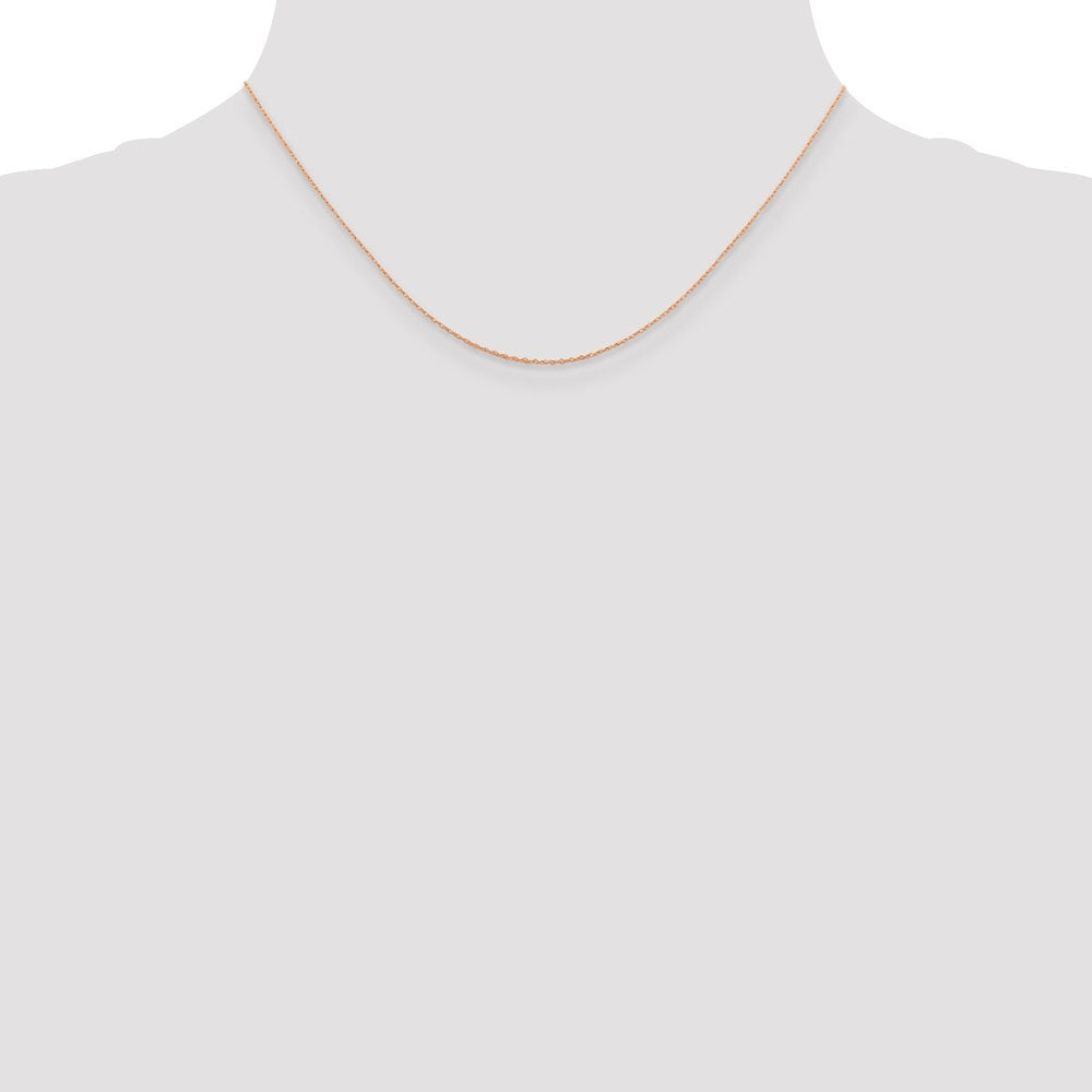14kt Rose Gold Baby Rope Chain 16 inch Y106