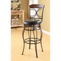 Brown & Black Swivel Bar Chair, Set-2 W9603