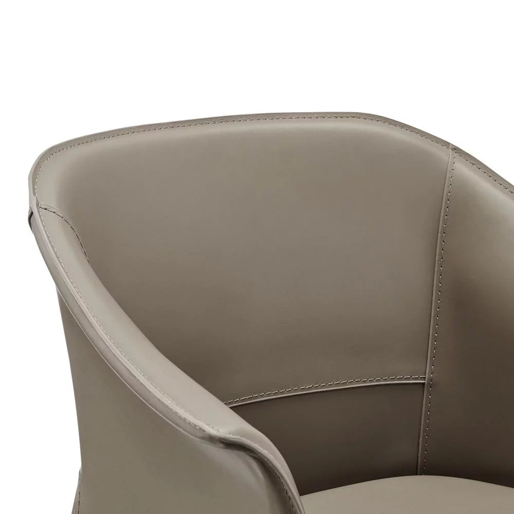 Recycled Leather Dining Arm Chair T9640
