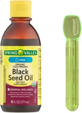 Organic Cold Pressed Black Seed Oil Liquid 6oz with Measuring Spoon K34228