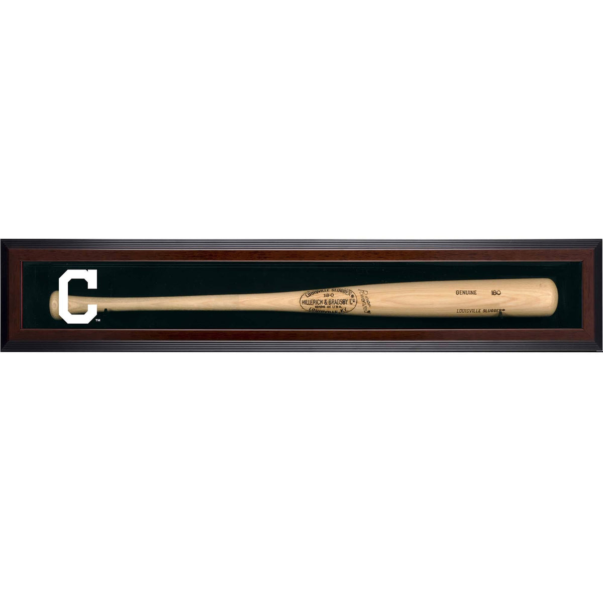 Brown Framed Single Bat Display Case F530