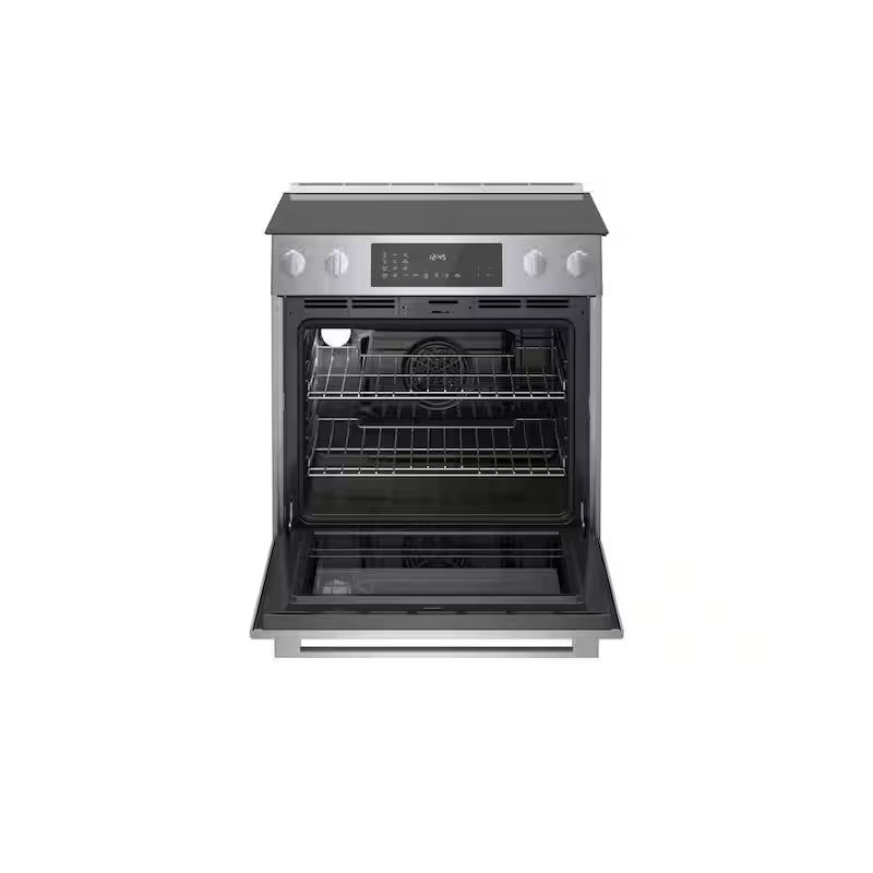 30 in. 4.6 cu. ft. Slide-In Electric Range with Self Cleaning Convection Oven in Stainless Steel D516453