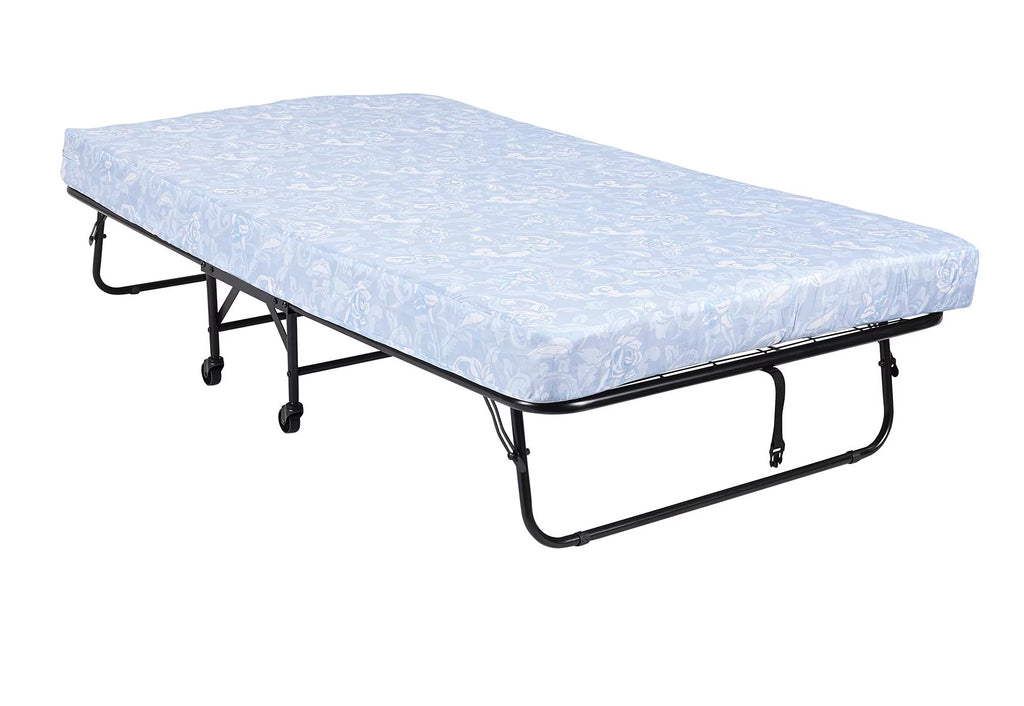 Folding Rollaway Guest Bed with 5 Inch Mattress, Twin E308147
