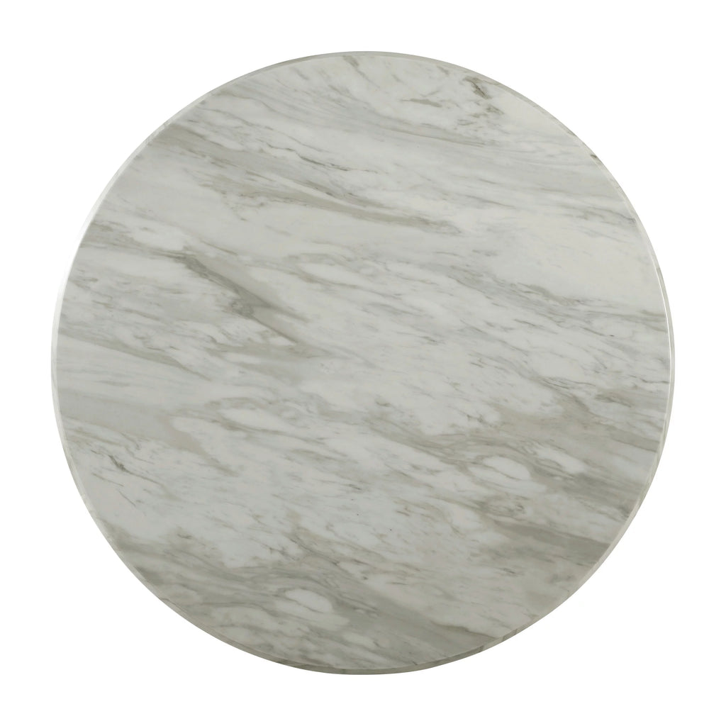 White 3-Piece Faux Marble Top Coffee Table Set P58192