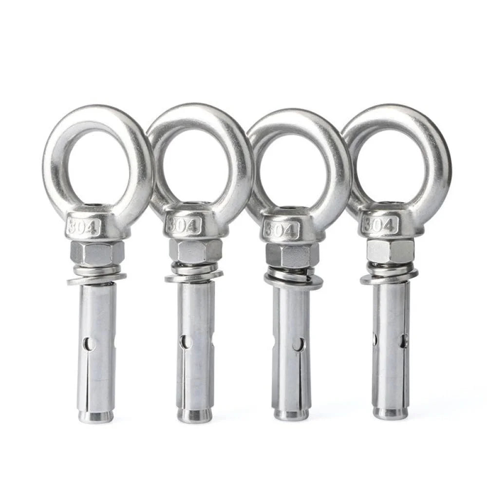 304 Stainless Steel Lifting Eye Bolt M8x80mm 2pcs D113