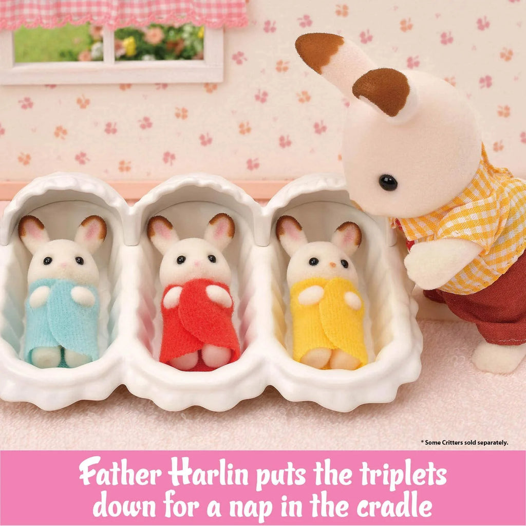 3 Hopscotch Rabbit Figures Dollhouse Playset C214