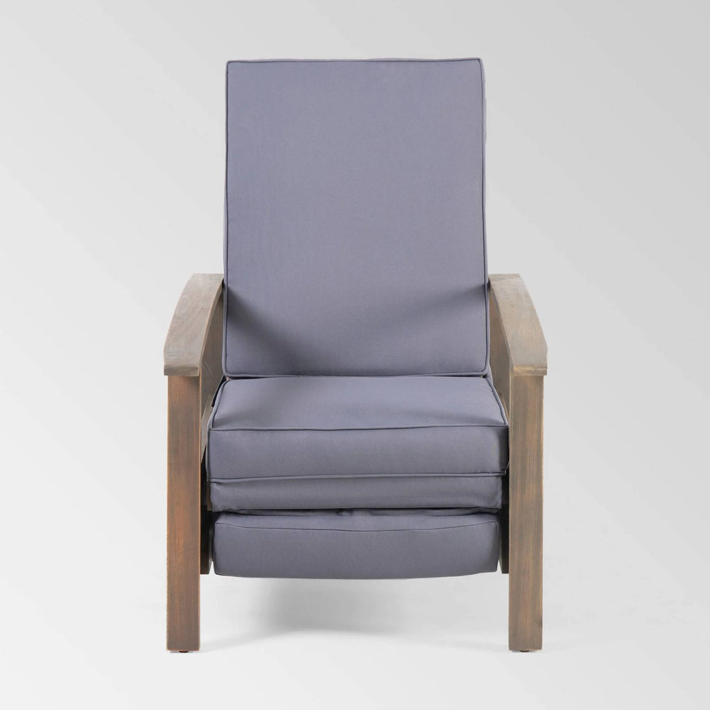 Sandblast Gray Acacia Wood Push Back Recliner E145241