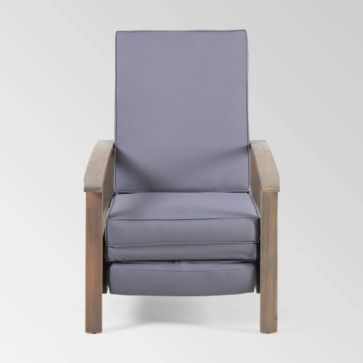 Sandblast Gray Acacia Wood Push Back Recliner E145241