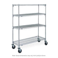 Chrome 4-Tier Stem Caster Cart K38962