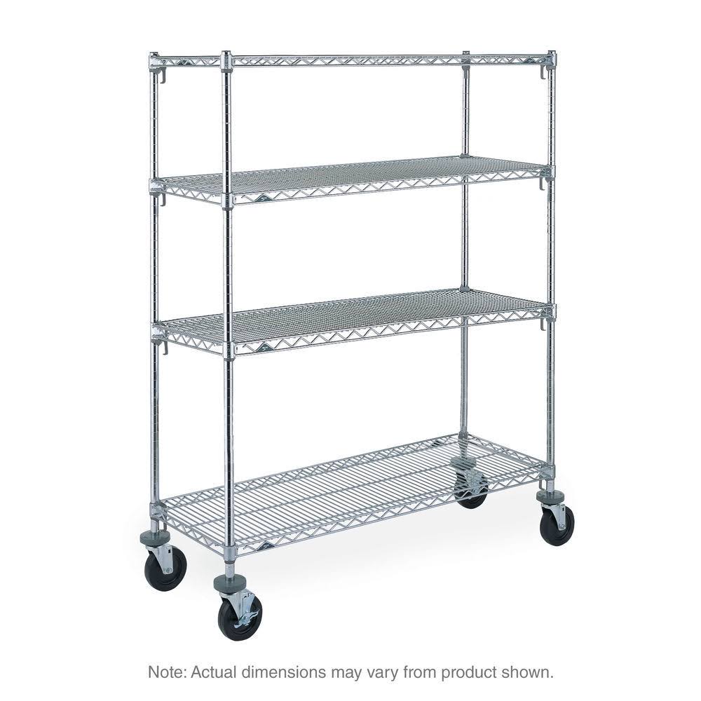 Chrome 4-Tier Stem Caster Cart K38962
