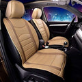 Beige Leatherette Front Car Seat Cushions S911049