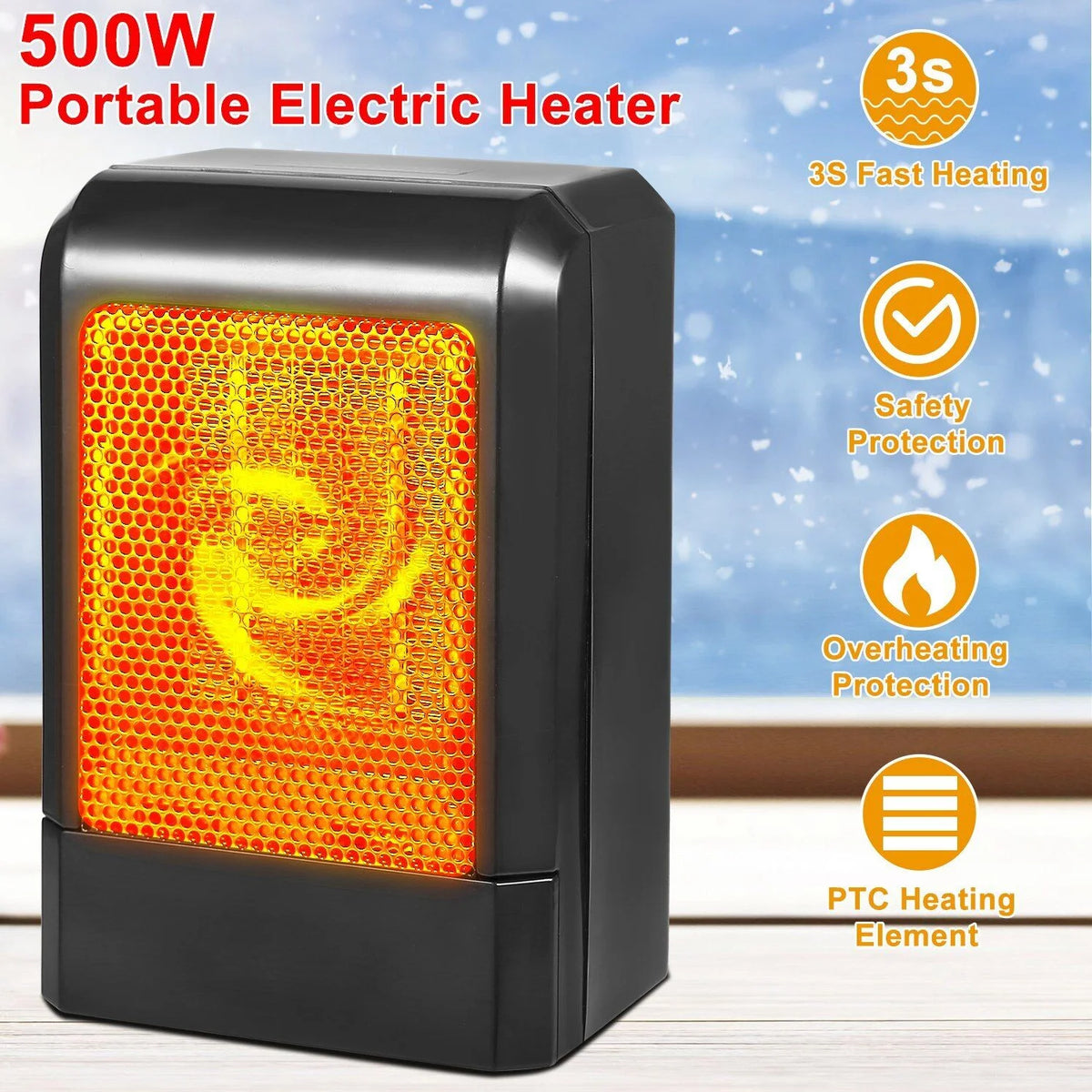 Mini Electric Ceramic Space Heater F695