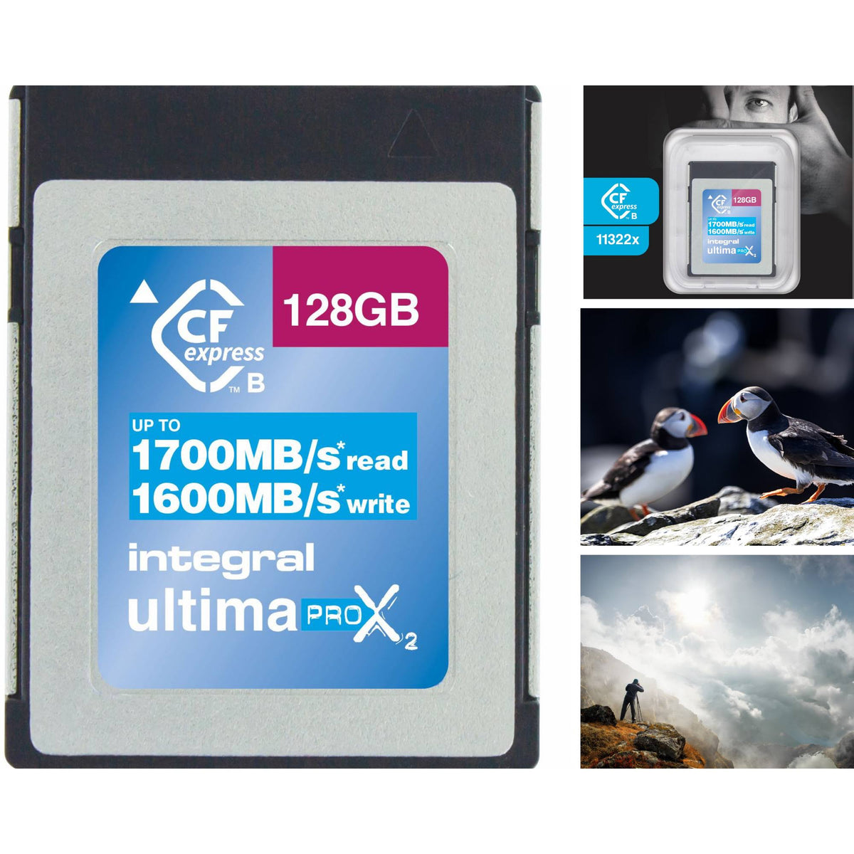 128GB CFexpress Memory Card Speed 1700/1600 MB/sec Read/Write T1338