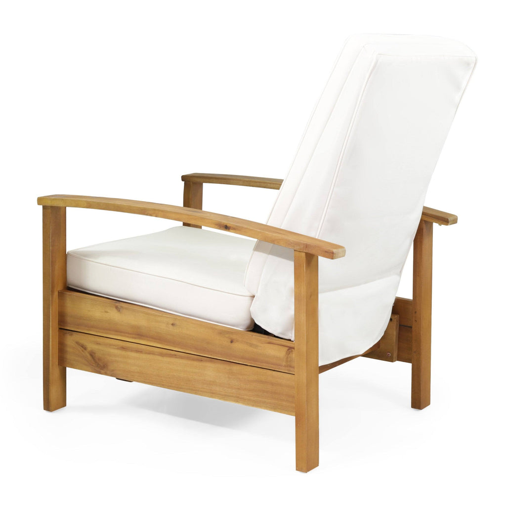 Sandblast Gray Acacia Wood Push Back Recliner E145241