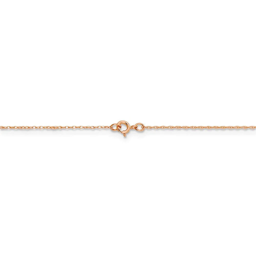 14kt Rose Gold Baby Rope Chain 16 inch Y106