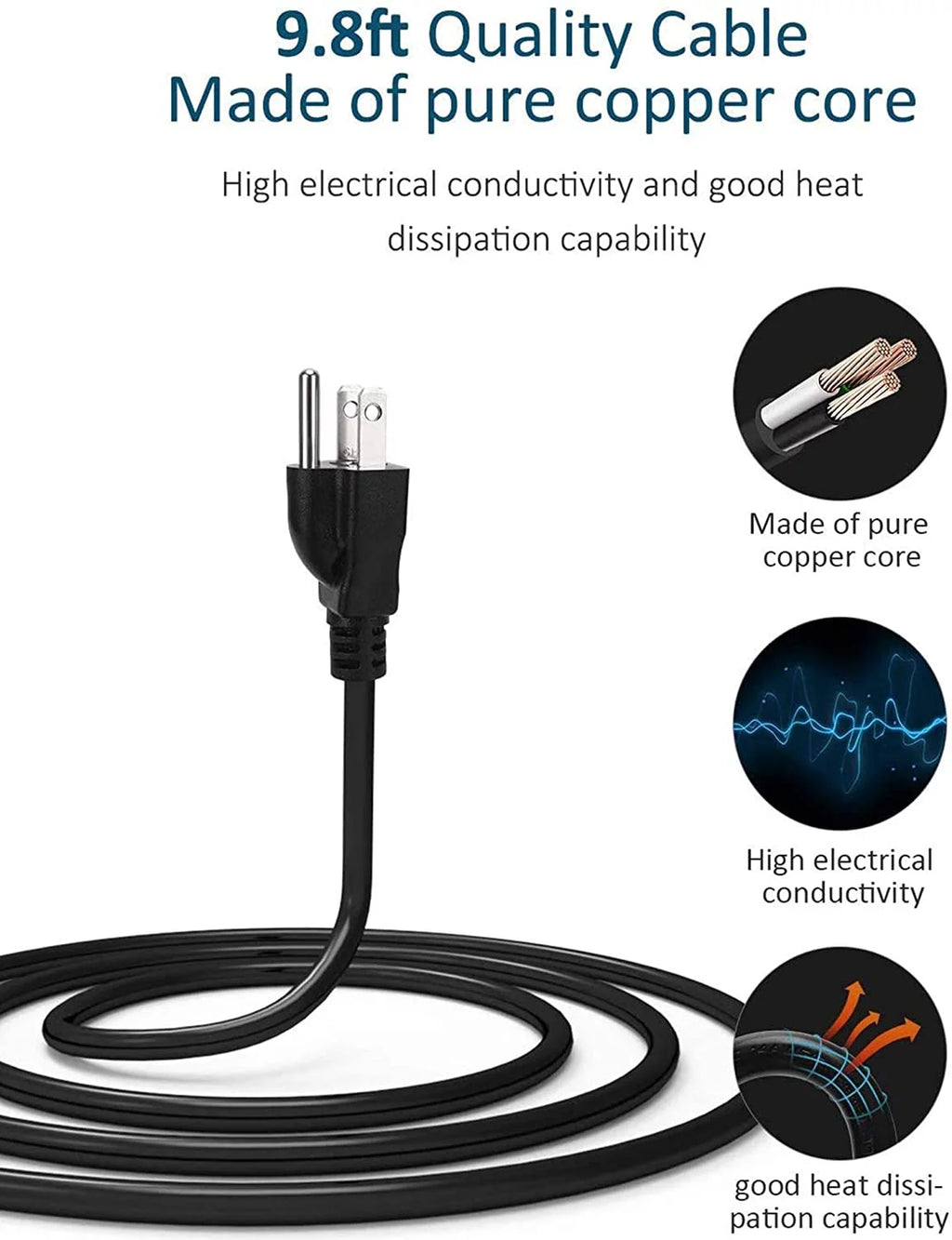 Blue Surge Protector Tower Power Strip with 9 Outlets D930