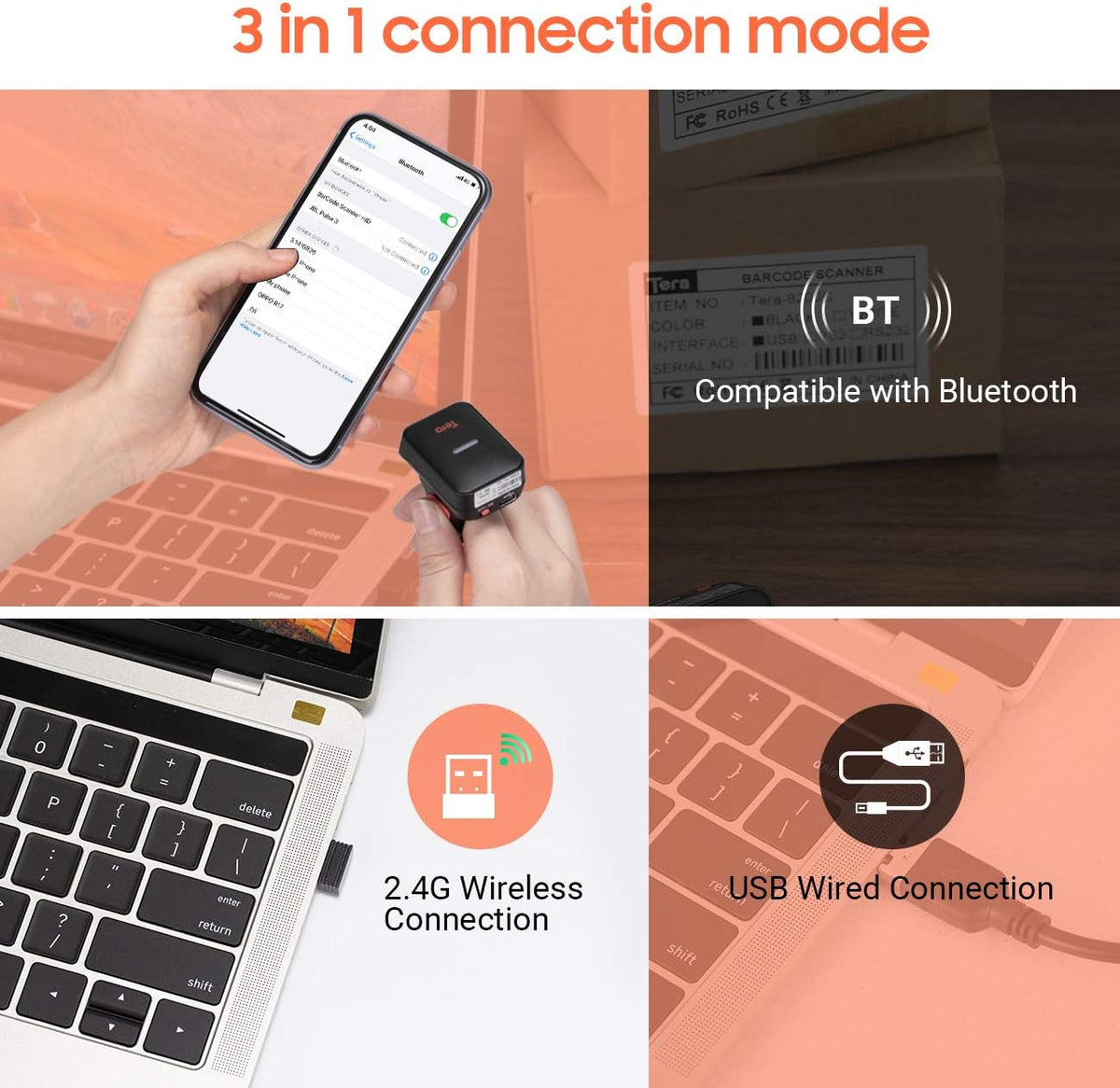 Wireless Bluetooth Barcode Scanner F78741