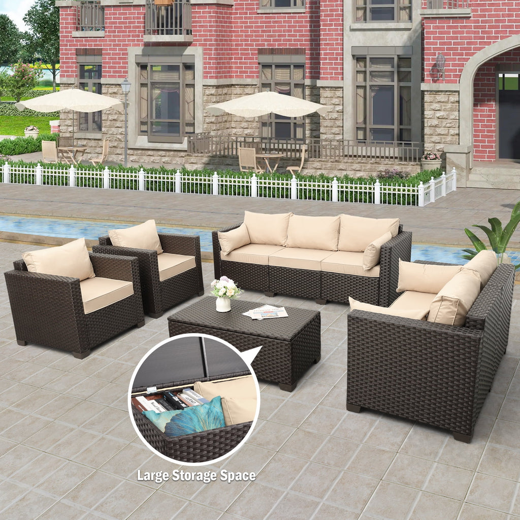 5 Pcs Outdoor Conversation Set with Fire Pit D3975