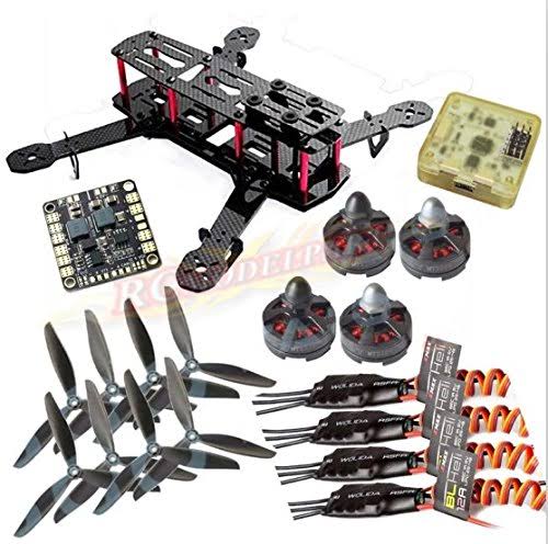 Carbon 250mm Quadcopter Frame with MT2204 Motor, BLHeli 12A ESC, CC3D Flight Controller, 6045 Props Z729983