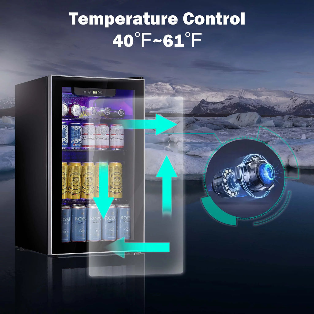 3.2 Cu.ft 120 Can Beverage Refrigerator Cooler K2632