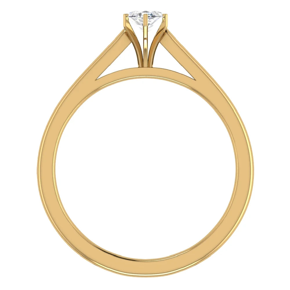 18K Gold Marquise Solitaire Engagement Ring 0.50 Carat E241